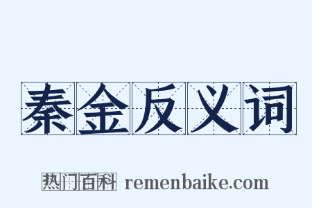 秦金反义词是什么意思的图片